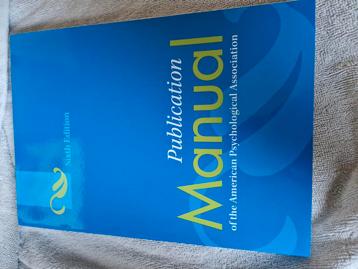 Publication manual of the American psychologicial associatio beschikbaar voor biedingen