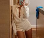 Zara Knit Lounge Playsuit Limited Edition Wit Creme Beige, Zara, Verzenden, Nieuw, Maat 36 (S)