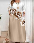 Jurk Serena (44-52), Verzenden, Nieuw, Beige, Jurk