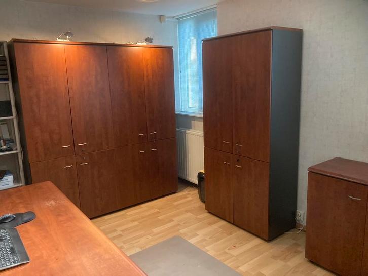 Compleet houten kantoor meubelen, directie kwaliteit, Huis en Inrichting, Kasten | Overige, Gebruikt, Ophalen