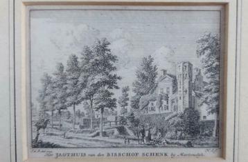 oude gravure van jachthuis maartsensdijk bisschop schenk beschikbaar voor biedingen