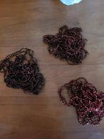 3 Donker rode kerstboom slinger., Diversen, Kerst, Ophalen, Gebruikt