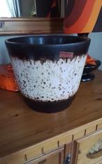 💐VINTAGE BLOEMPOT SCHEURICH FAT LAVA, Rond, Ophalen of Verzenden, Aardewerk, Minder dan 40 cm