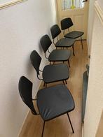 4 opknappers 50's Rudolf Wolf design stoelen voor Elswijk, Huis en Inrichting, Stoelen, Ophalen, Gebruikt, Zwart, Vier