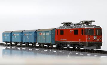 Bemo Rh.B. 4-delige Goederenwagenset (geweathered) (H0m) beschikbaar voor biedingen