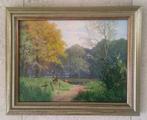 Oldhorst - Veluwe - bos en koeien - W.J. Alberts 1912-1990, Ophalen of Verzenden