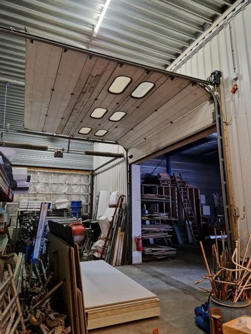 Sektionaaldeuren, Doe-het-zelf en Verbouw, Deuren en Horren, Gebruikt, Overige typen, 215 cm of meer, 120 cm of meer, Glas, Metaal