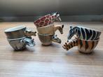 Espresso kopjes dieren 7 stuks, Ophalen of Verzenden, Zo goed als nieuw, Overige stijlen, Kop(pen) en/of Schotel(s)