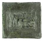 Bronzen Plaquette De Grote Visite van Hans Bayens, Ophalen of Verzenden