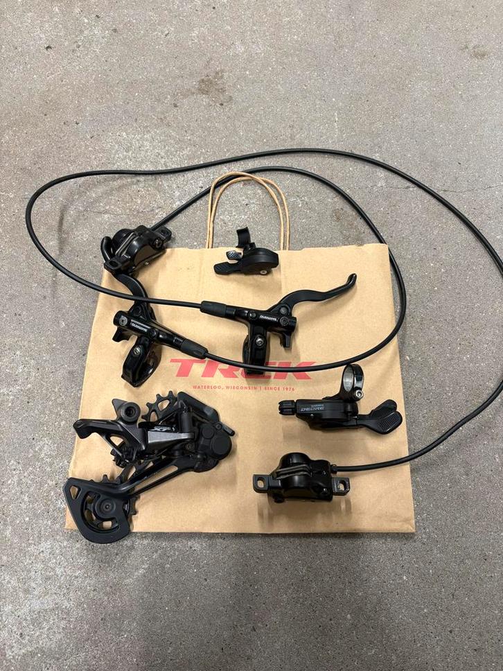 Shimano Deore Remset + XT Derailleur & Shifter, Fietsen en Brommers, Fietsonderdelen, Gebruikt, Mountainbike, Derailleur of Ketting
