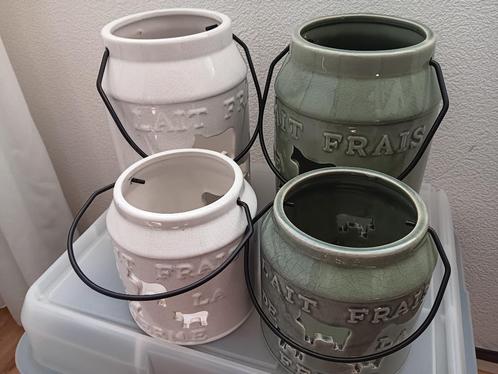 Zeer mooie nieuwe vintage vazen/uienpotten, groot en klein, Huis en Inrichting, Keuken | Potten en Pannen, Nieuw, Pot, Bus of Blik