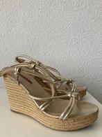 Prada goud gold sleehak sandaal wedges, Overige kleuren, Prada, Verzenden, Sandalen of Muiltjes