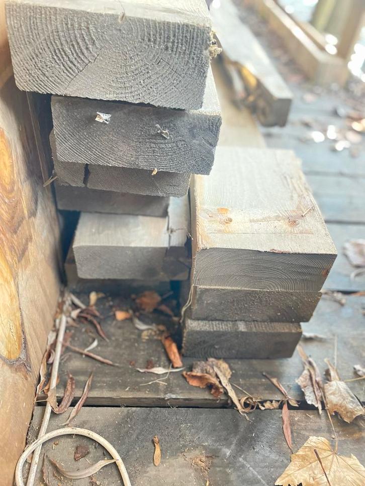 10x Houten Balken 3,5m - 17x7 cm, Doe-het-zelf en Verbouw, Hout en Planken, Gebruikt, Balk, Overige houtsoorten, 300 cm of meer