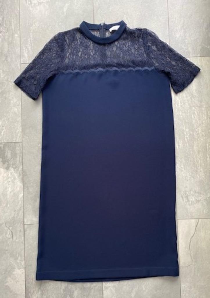 donkerblauwe jurk van Samsøe Samsøe, maat 36 (qwe), Kleding | Dames, Jurken, Zo goed als nieuw, Maat 36 (S), Blauw, Boven de knie