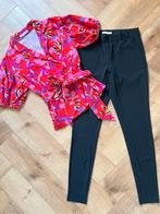 Studio anneloes set flower blazer L & flo bonded broek M, Maat 42/44 (L), Ophalen of Verzenden, Zo goed als nieuw, Rood