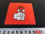sticker Politiek PvdA  logo, Verzamelen, Stickers, Ophalen, Zo goed als nieuw, Bedrijf of Vereniging