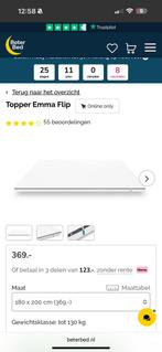 Emma Flip Topper 180200 cm, Ophalen of Verzenden, Zo goed als nieuw