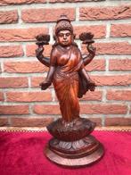 fraai Hindoeistisch houten beeld, Antiek en Kunst, Ophalen of Verzenden