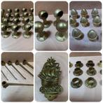 187. Antieke Messing Leuninghouders, Ophalen of Verzenden