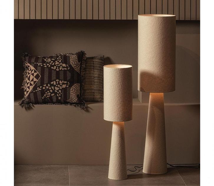 BePureHome - Tafellamp Loft - Beige - € per stuk, Huis en Inrichting, Lampen | Tafellampen, Nieuw, 75 cm of meer, Stof, Ophalen