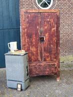 Vintage Chinese Kast met Houtsnijwerk, Huis en Inrichting, Kasten | Buffetkasten, Ophalen