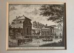 Ets of afdruk van Rhynsburgerpoort Leiden, Antiek en Kunst, Ophalen of Verzenden