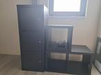 Zwarte kast combinatie, Huis en Inrichting, Kasten | Kledingkasten, Ophalen, Zo goed als nieuw, 25 tot 50 cm