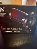 Microfoon USB RGB, Muziek en Instrumenten, Microfoons, Verzenden, Gebruikt, Studiomicrofoon