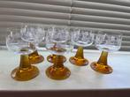 6 roemer wijnglazen cognac kleur, Ophalen of Verzenden