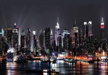 New York fotobehang at night, New York behang Fotobehang4you beschikbaar voor biedingen