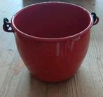 Rood emaille keteltje emmertje 17 cm, Ophalen of Verzenden