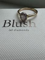 Gouden blush lab diamonds ring, Nieuw, Ophalen of Verzenden, 17 tot 18, Met edelsteen
