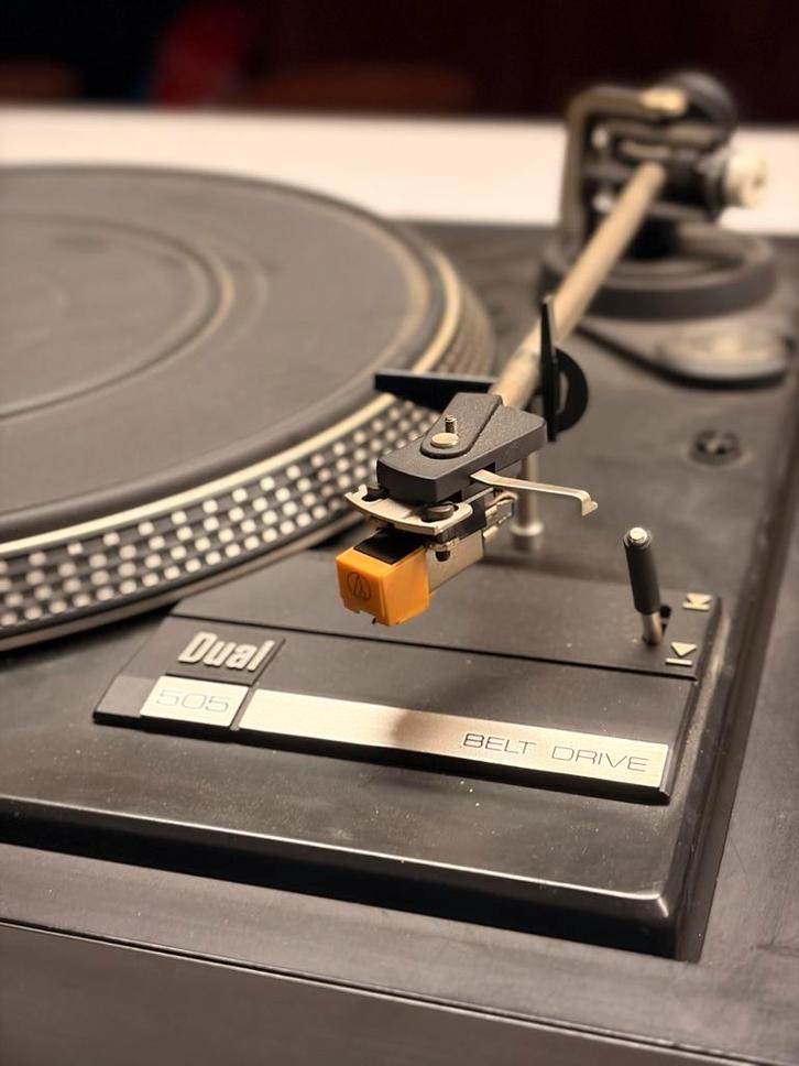 Dual 505 Platenspeler zwart, Audio, Tv en Foto, Platenspelers, Gebruikt, Platenspeler, Dual, Ophalen of Verzenden