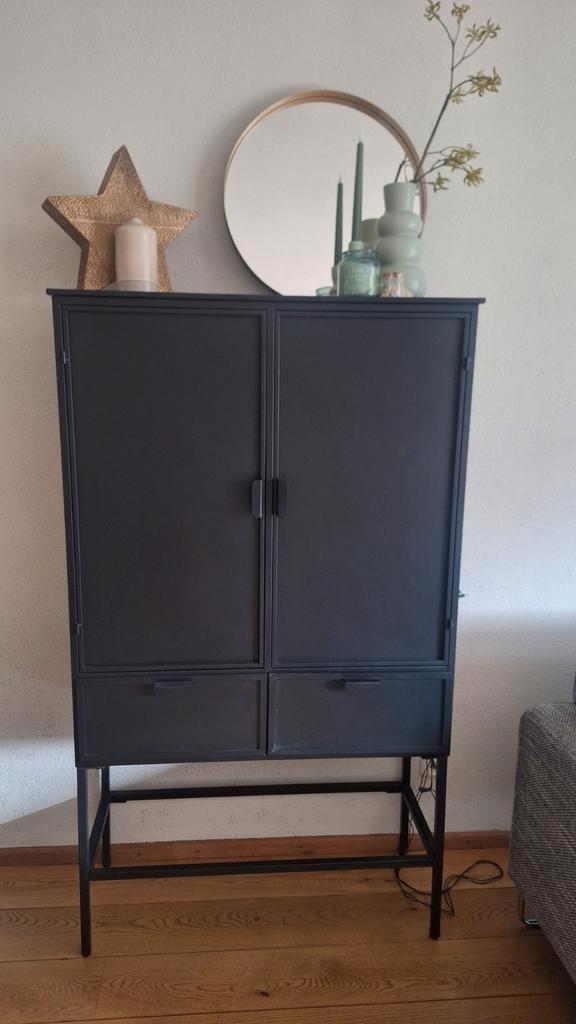 Zwarte BePureHome metalen kast, Huis en Inrichting, Kasten | Buffetkasten, Zo goed als nieuw, 150 tot 200 cm, 50 tot 100 cm, 25 tot 50 cm