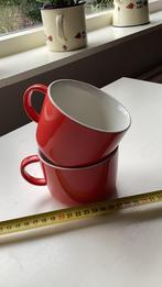 Twee mokken, Huis en Inrichting, Keuken | Tupperware, Ophalen, Zo goed als nieuw, Beker of Kan