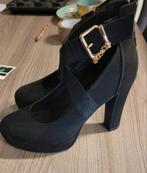 Elegante zwarte hakken - Maat 38, Ophalen of Verzenden, Zo goed als nieuw, Zwart, Pumps