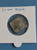 Herdenkingsstuiver juliana 70 jaar, Ophalen of Verzenden, Overige materialen, Nederland