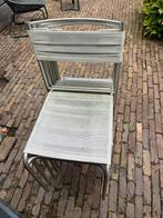 6 design tuinstoelen wit Alias, Tuin en Terras, Tuinstoelen, Ophalen, Zo goed als nieuw, Rvs
