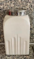 Vintage crème witte bewaarpot pot jaren 30, Antiek en Kunst, Antiek | Keramiek en Aardewerk, Ophalen