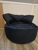 Grote Ploff Zitzak donkerblauw + kleine zilverkleurige, Huis en Inrichting, Zitzakken, Ophalen, Zo goed als nieuw, Blauw, Zitzak