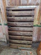 Houten schuttingdeur met slot en scharnieren - 100x178 cm, Ophalen, Gebruikt, 100 tot 150 cm, Looppoort