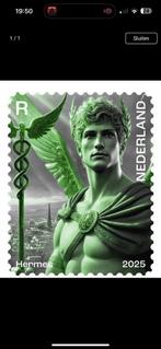 Crypto stamp Hermes Groen, Ophalen of Verzenden, Overige typen