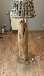 Lamp op houten poot uniek, Ophalen, Zo goed als nieuw, Hout, 75 cm of meer