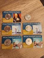 6 Zilveren vijfjes | coincards €5 Nederland, Postzegels en Munten, Munten | Nederland, Setje, Koningin Beatrix, Zilver, Euro's