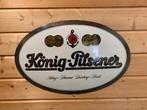 König Pilsener Reclamebord Emaille, Ophalen of Verzenden, Gebruikt, Reclamebord, Plaat of Schild, Overige merken