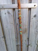 Vintage heren berg wandelstok met plaatjes, Ophalen of Verzenden, Gebruikt