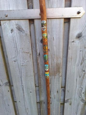 Vintage heren berg wandelstok met plaatjes beschikbaar voor biedingen