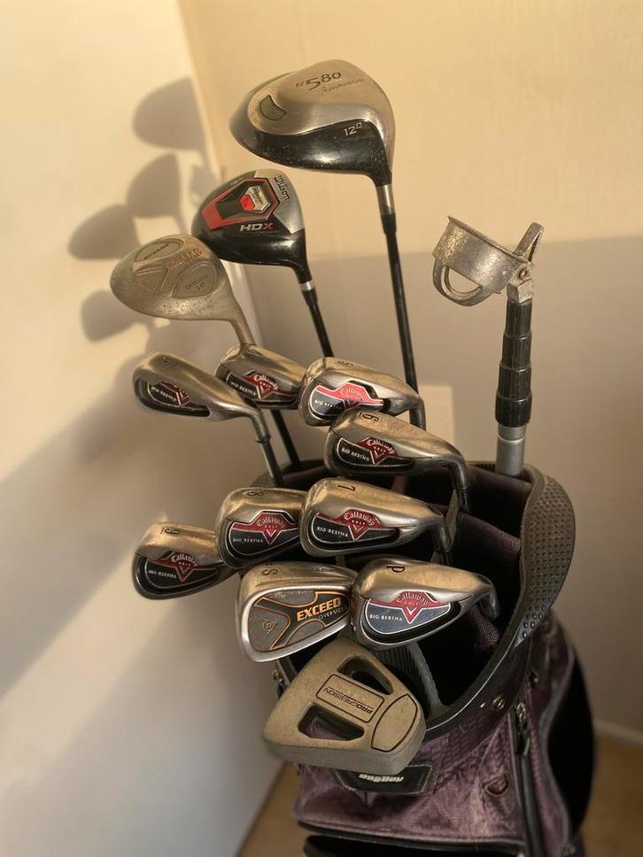 Zeer complete golfset Callaway, Taylormade inclusief Trolley, Sport en Fitness, Golf, Zo goed als nieuw, Set, Callaway, Ophalen