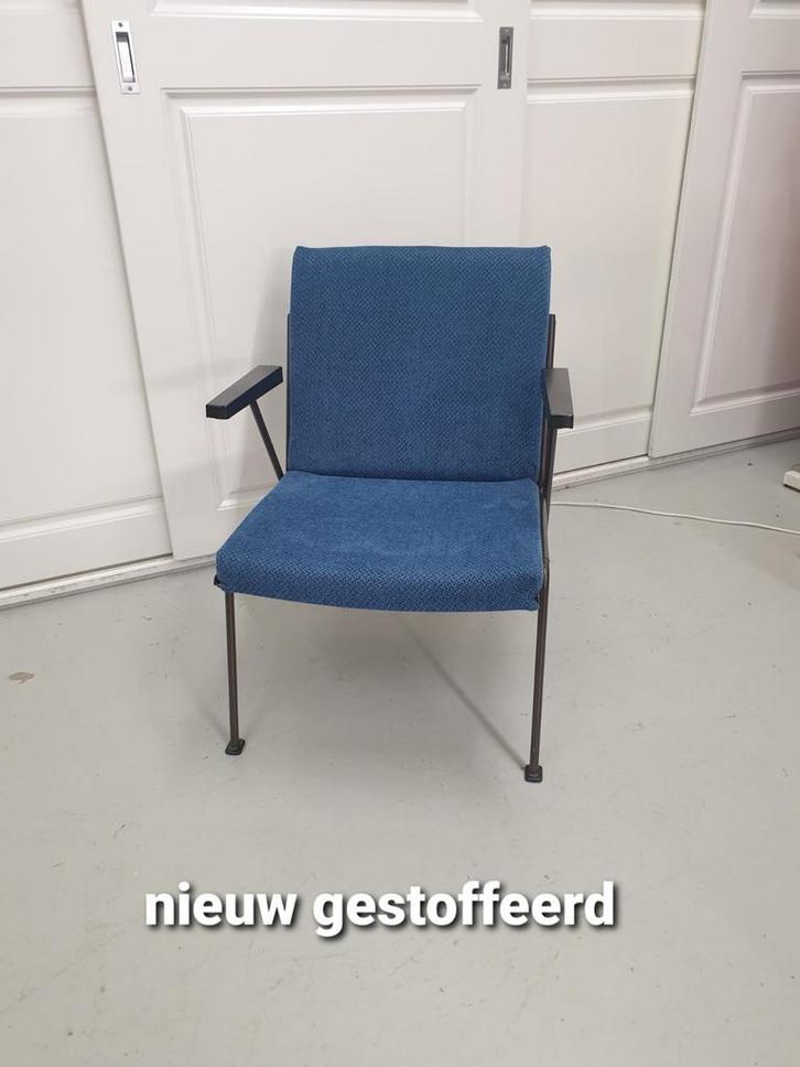Oase Arend de Cirkel, Huis en Inrichting, Stoelen, Zo goed als nieuw, Eén, Metaal, Stof, Blauw, Ophalen