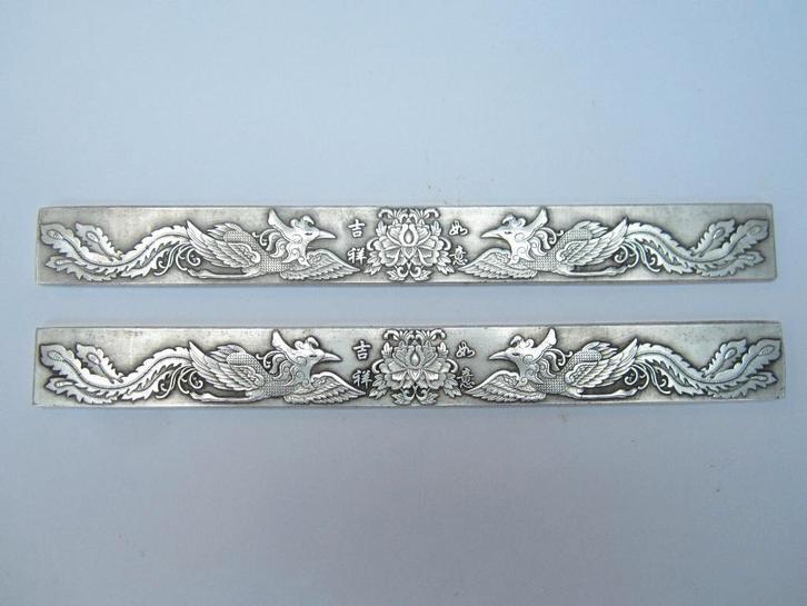 Antieke presse- papier set tibet zilver ( miao zilver) #9666, Antiek en Kunst, Kunst | Niet-Westerse kunst, Ophalen of Verzenden